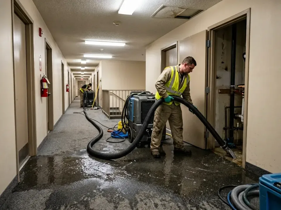 multi-unit-apartment-hallway-f-005 — frequently asked questions, Emergency Burst Pipe Water Extraction & Removal in Leakesvi…